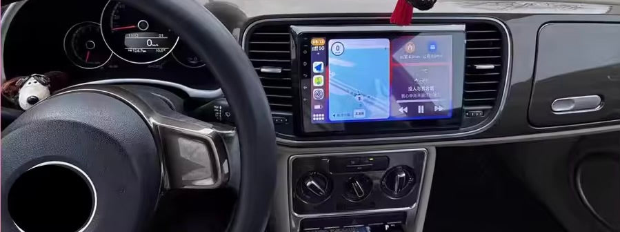 maggiolino del 2013 | 9 Pollici - Mascherina Inclusa - Autoradio 2 Din Android Auto + Carplay / Stereo Touch 2/64gb | Navigatore GPS + Bluetooth + Wifi