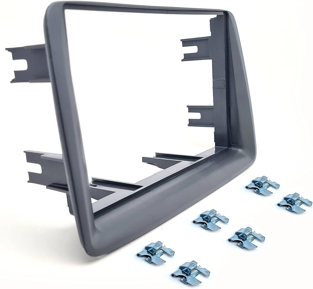 Adattatore Autoradio Cornice Stereo per Panda (169) dal 2003 al 2011 con Kit Fissaggio - Grigio