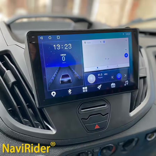 Ford transit / 9” Pollici - Mascherina Inclusa - Autoradio 2 Din Android Auto + CarPlay / Stereo Touch | Navigatore GPS + Bluetooth + Wifi + DAB+ compreso in quello con la ventola