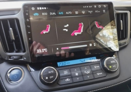 Rav4 2017 /9” Pollici - Mascherina Inclusa - Autoradio 2 Din Android Auto + Carplay / Stereo Touch 8/256GB | Navigatore GPS + Bluetooth + Wifi Ventola raffreddamento