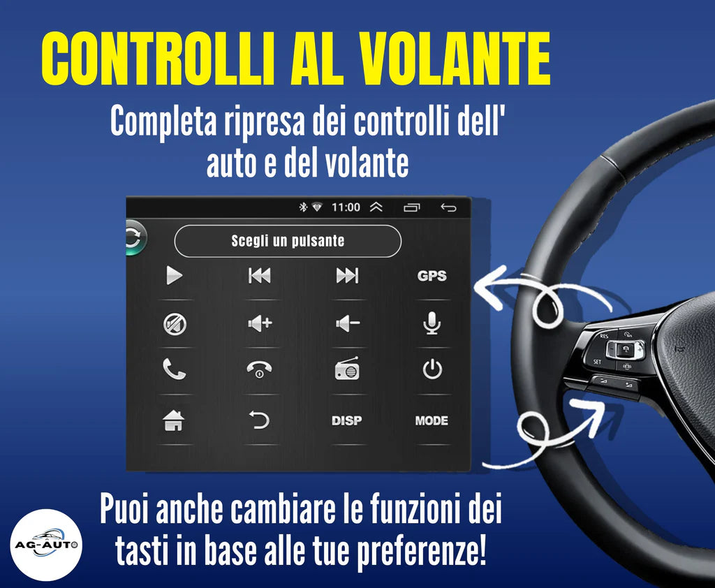 Volkswagen Golf 7 (2013/2017) | 10 pollici 4-64 GB - Mascherina Inclusa Autoradio 2 Din Android auto + Carplay / vw mk7 Stereo Touch | Navigatore GPS + Bluetooth + Wifi+canbas per recupero dei comandi al volante
