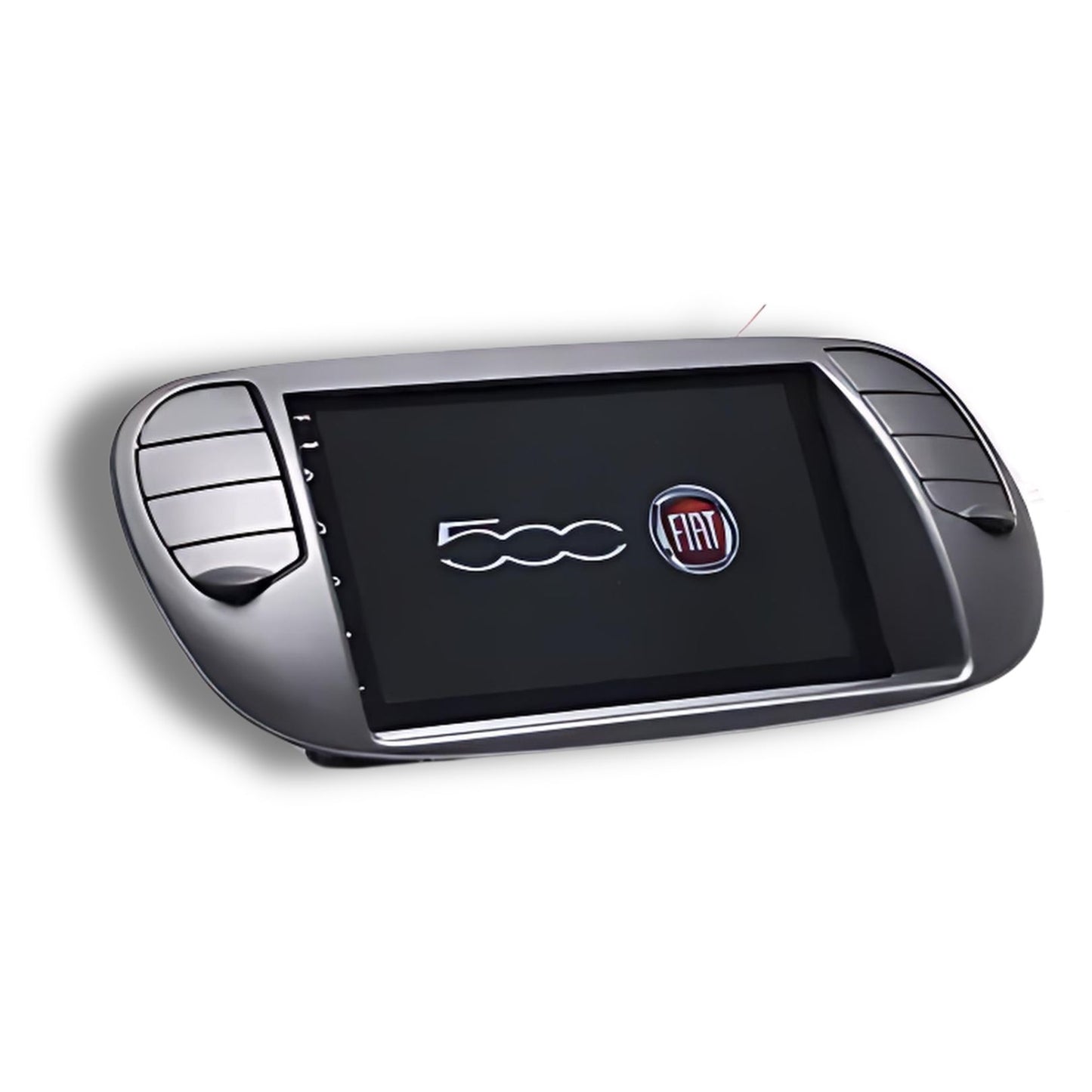 CUSTOM FIT COMPLETO Mascherina autoradio 2 DIN FIAT 500 '08->'15 Ricambio NERO OPACO