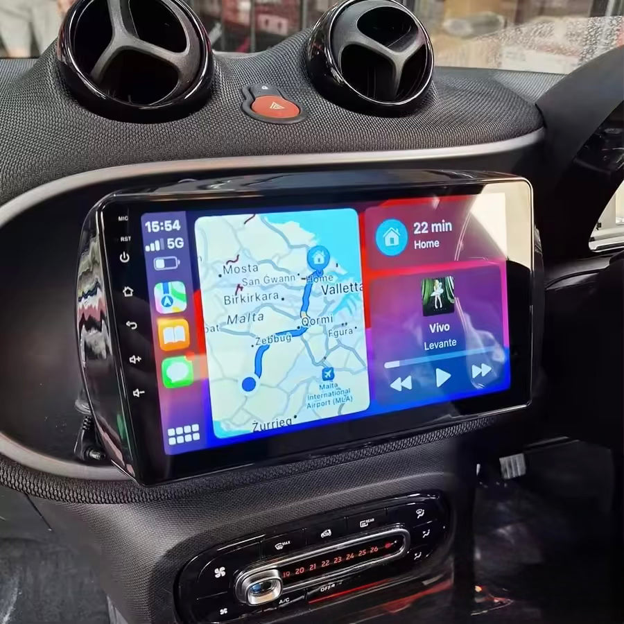 Smart 453 Fortwo (2014/2020) | 9 pollici + Mascherina Inclusa - Autoradio 2 Din Android auto + Carplay / Stereo Touch 4/64gb | Navigatore GPS + Bluetooth + Wifi