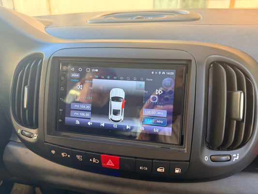 KIT AUTORADIO 4-64 GIGA FIAT 500L 2011 in POI BLUETOOTH, USB, centralina canbas per recupero dei comandi al volante