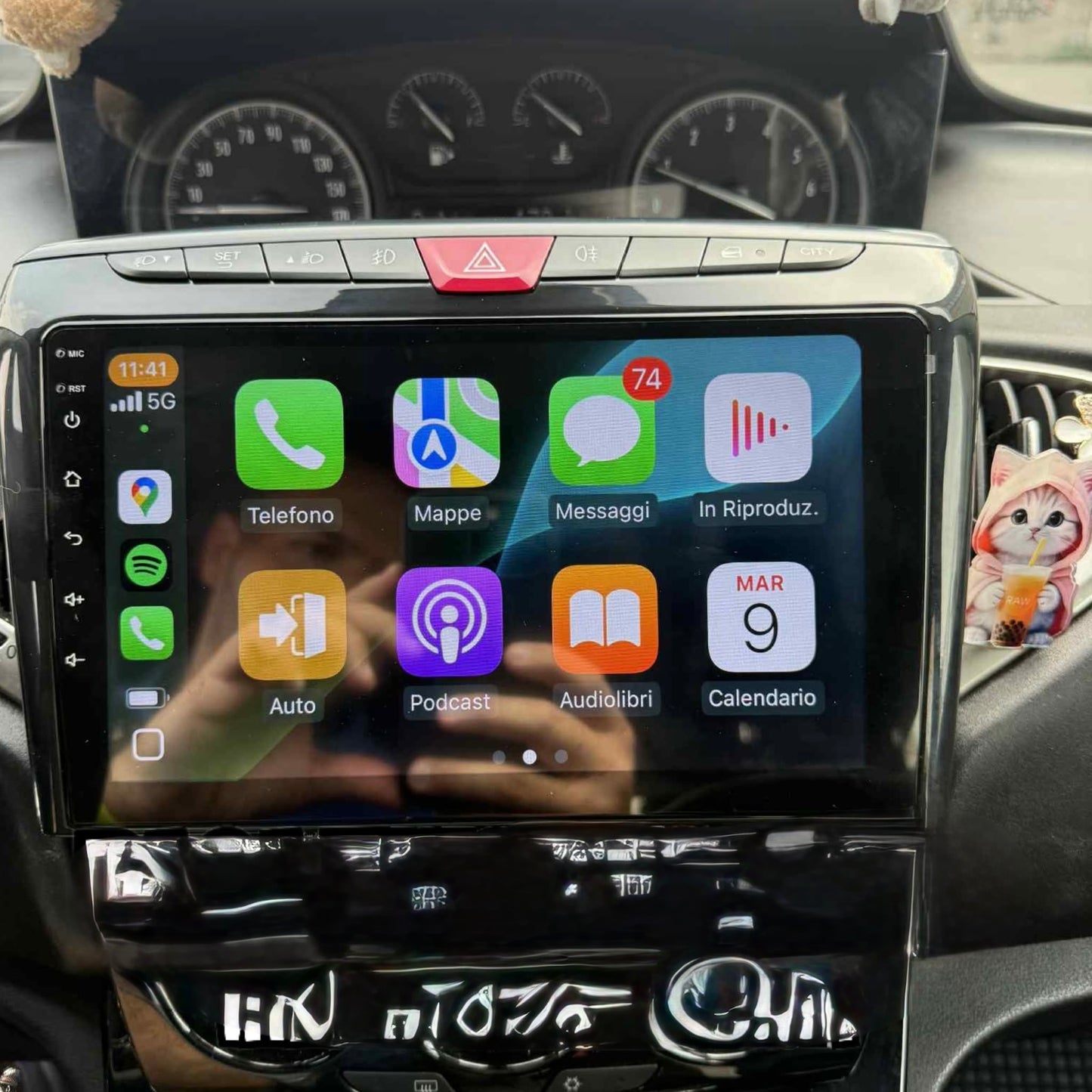 Lancia Ypslon | 9 Pollici - Mascherina Inclusa - Autoradio 2 Din Android Auto + Carplay / Stereo Touch 2/32gb | Navigatore GPS + Bluetooth + Wifi