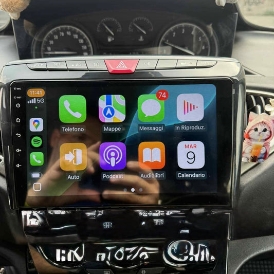 Lancia Ypslon | 9 Pollici - Mascherina Inclusa - Autoradio 2 Din Android Auto + Carplay / Stereo Touch 2/32gb | Navigatore GPS + Bluetooth + Wifi