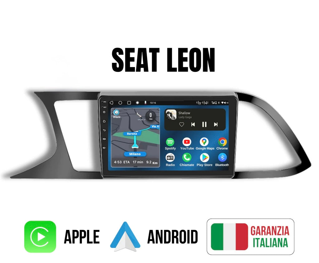 Seat Leon 3 (2012-2020) | 9 Pollici - Mascherina Inclusa - Autoradio 2 Din Android Auto + Carplay / Mk3 Stereo Touch 2/64gb | Navigatore GPS + Bluetooth + Wifi