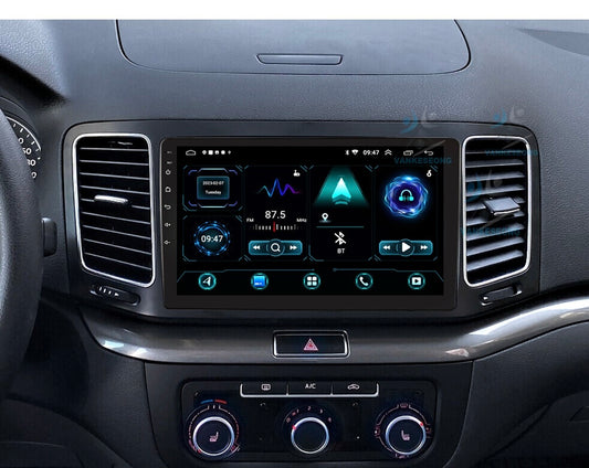 Volswagen sharan 9” Pollici - Mascherina Inclusa - Autoradio 2 Din Android Auto + Carplay / Stereo Touch| Navigatore GPS + Bluetooth + Wifi