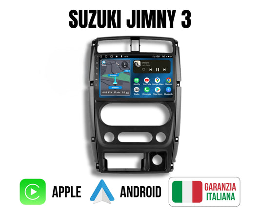 Suzuki Jimny 3 (2005/2019) | 9 Pollici - Mascherina Inclusa - Autoradio 2 Din Android Auto + Carplay / Stereo Touch |Navigatore GPS + Bluetooth + Wifi