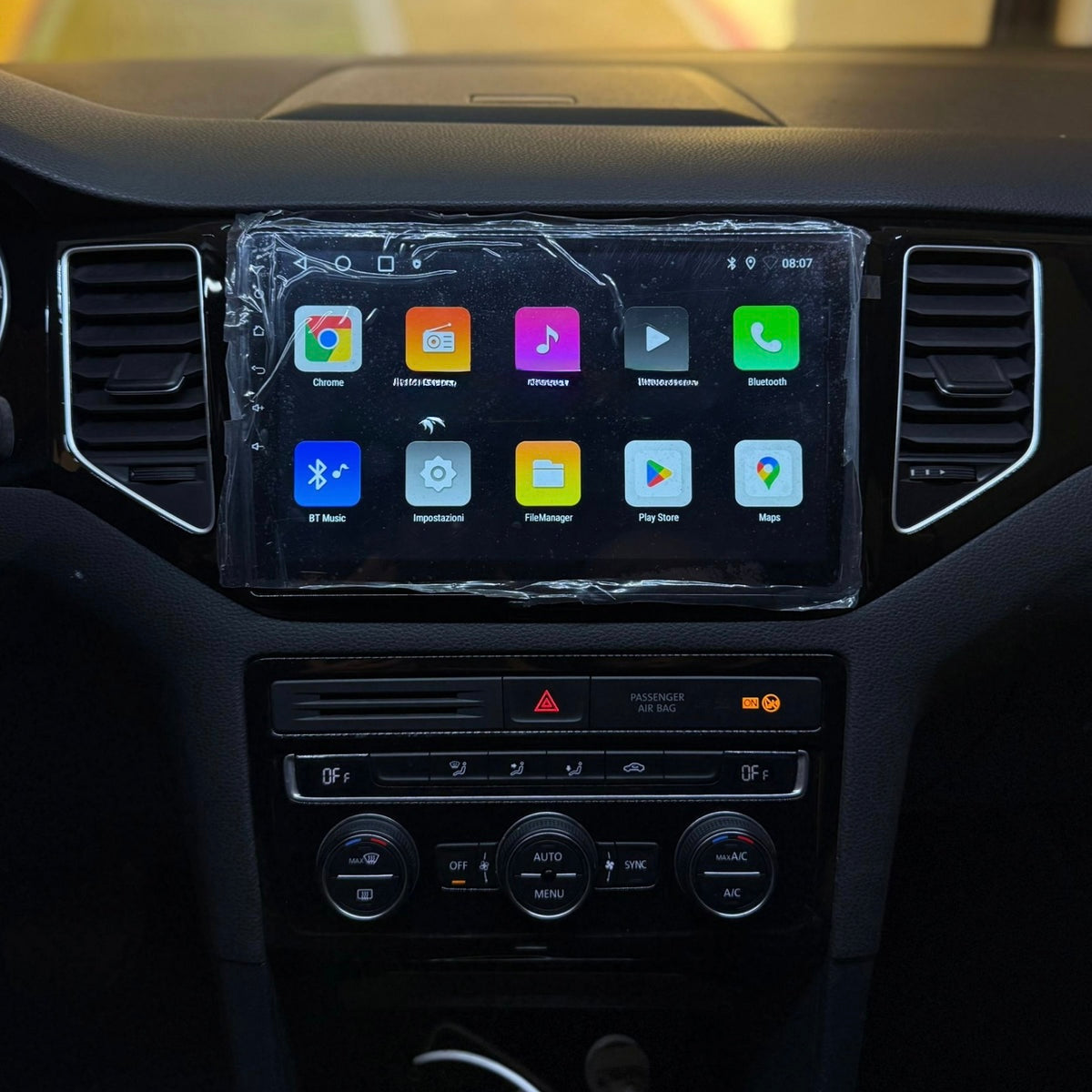 Golf sportvan 2016 | 9 Pollici - Mascherina Inclusa - Autoradio 2 Din Android Auto + Carplay / Stereo Touch 2/32gb | Navigatore GPS + Bluetooth + Wifi