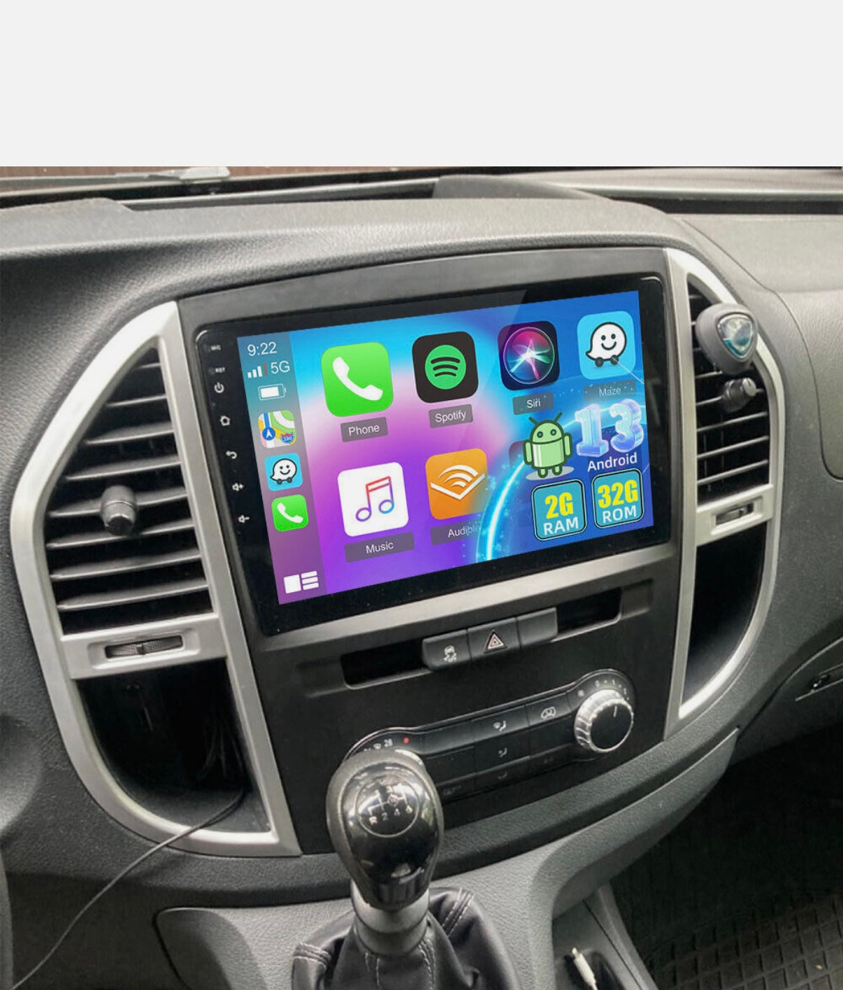 Mercedes Vito tourer 2019| 9 Pollici - Mascherina Inclusa - Autoradio 2 Din Android Auto + Carplay / Stereo Touch 8/256GB | Navigatore GPS + Bluetooth + Wifi