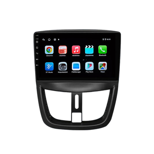 Peugeot 207 anno 2006/2015/ 9” Pollici - Mascherina Inclusa - Autoradio 2 Din Android Auto + Carplay / Stereo Touch 8/256GB | Navigatore GPS + Bluetooth + Wifi