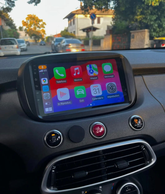 Fiat 500X versione 4-64 GIGA (2014/2020) | 9 pollici - Mascherina Inclusa Autoradio 2 Din Android auto + Carplay / Stereo | USB + Navigatore GPS + Bluetooth + Wifi + USB