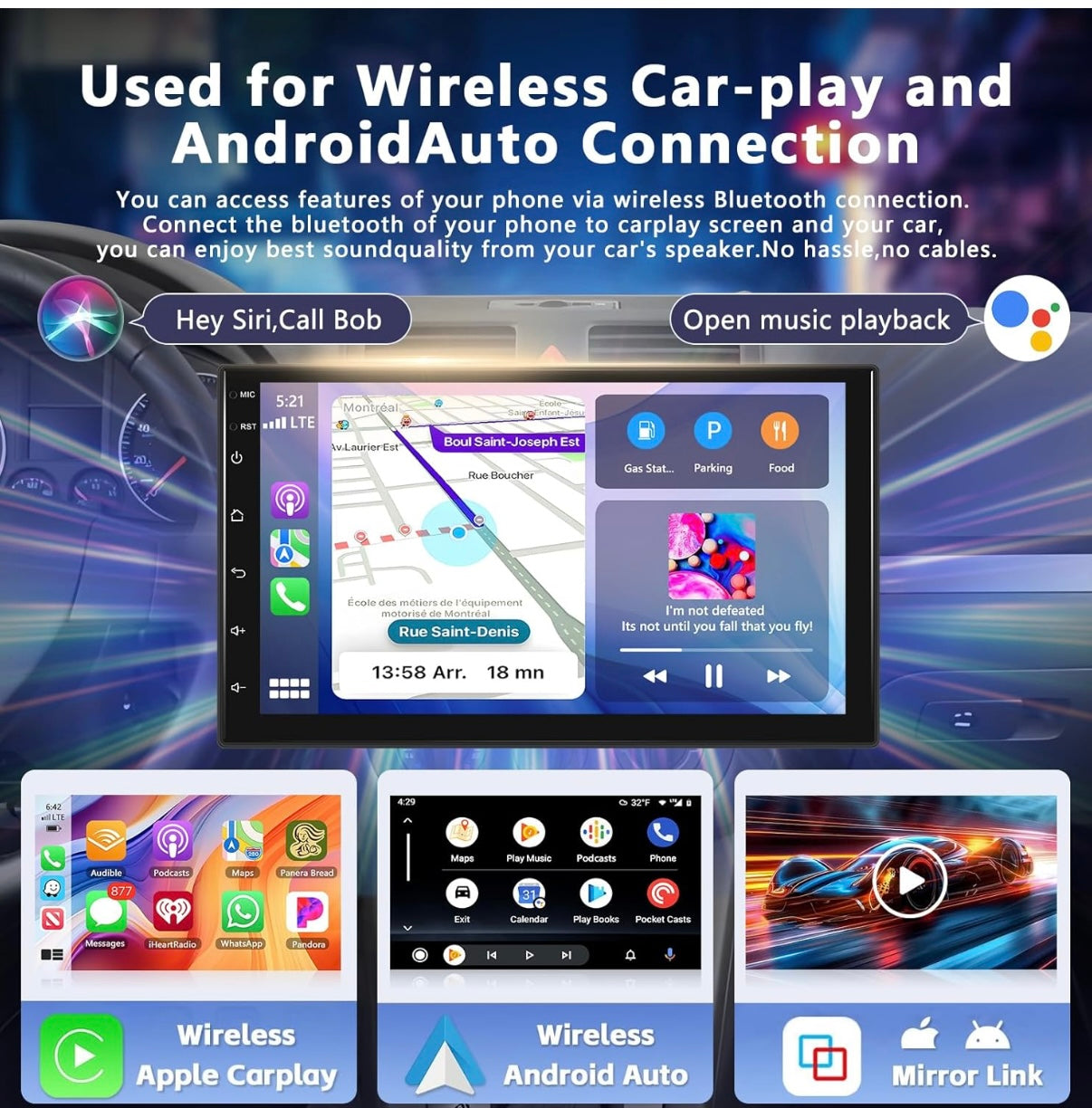 Autoradio 7” per Kia Carnival anno 2007  4GB+64GB CarPlay Autoradio 2 Din 7 Stereo Auto Bluetooth con Schermo, Autoradio Supporto GPS Navigazione, WiFi, SWC, FM/RDS Radio, EQ , Touchscreen Schermo+