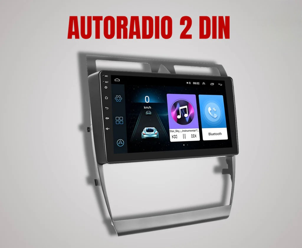 Audi A6 Pollici - Mascherina Inclusa Autoradio 2 Din Android Auto + Carplay / Volkswagen Stereo Touch | Navigatore GPS + Bluetooth + Wifi