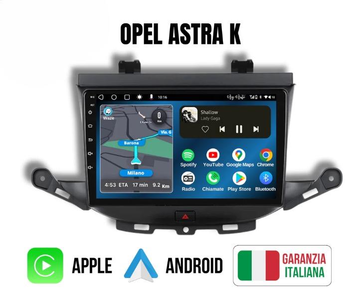 Opel Astra K (2015/2019) | 9 Pollici - Mascherina Inclusa Autoradio 2 Din Android Auto + Carplay / Stereo Touch 8-256 Gb | Navigatore GPS + Bluetooth + Wifi