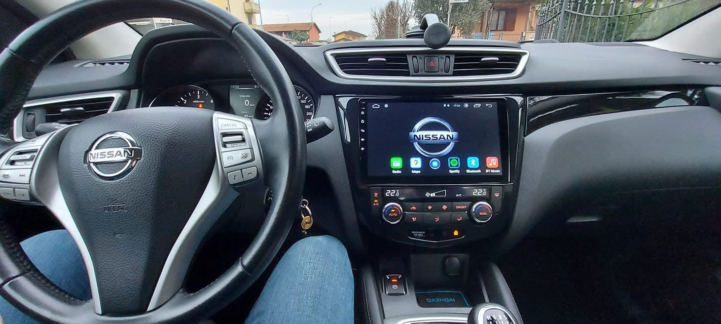 Nissan Qashqai (2012/2019) | 9” Pollici - Mascherina inclusa - Autoradio 2 Din Android auto + Carplay / Stereo Touch 4/64gb | Navigatore GPS + Bluetooth + Wifi+ Centralina Canbas recupero comandi con telecamera 360