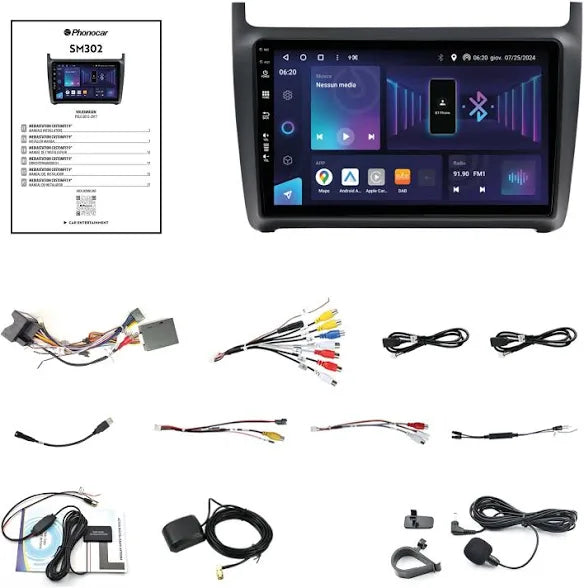 Autoradio   Polo anno 2012in poi |  9"   |   |   Android   |   Bluetooth   |   CarPlay   |   Android   Auto   |  8-256GB  Ram schermo 2K