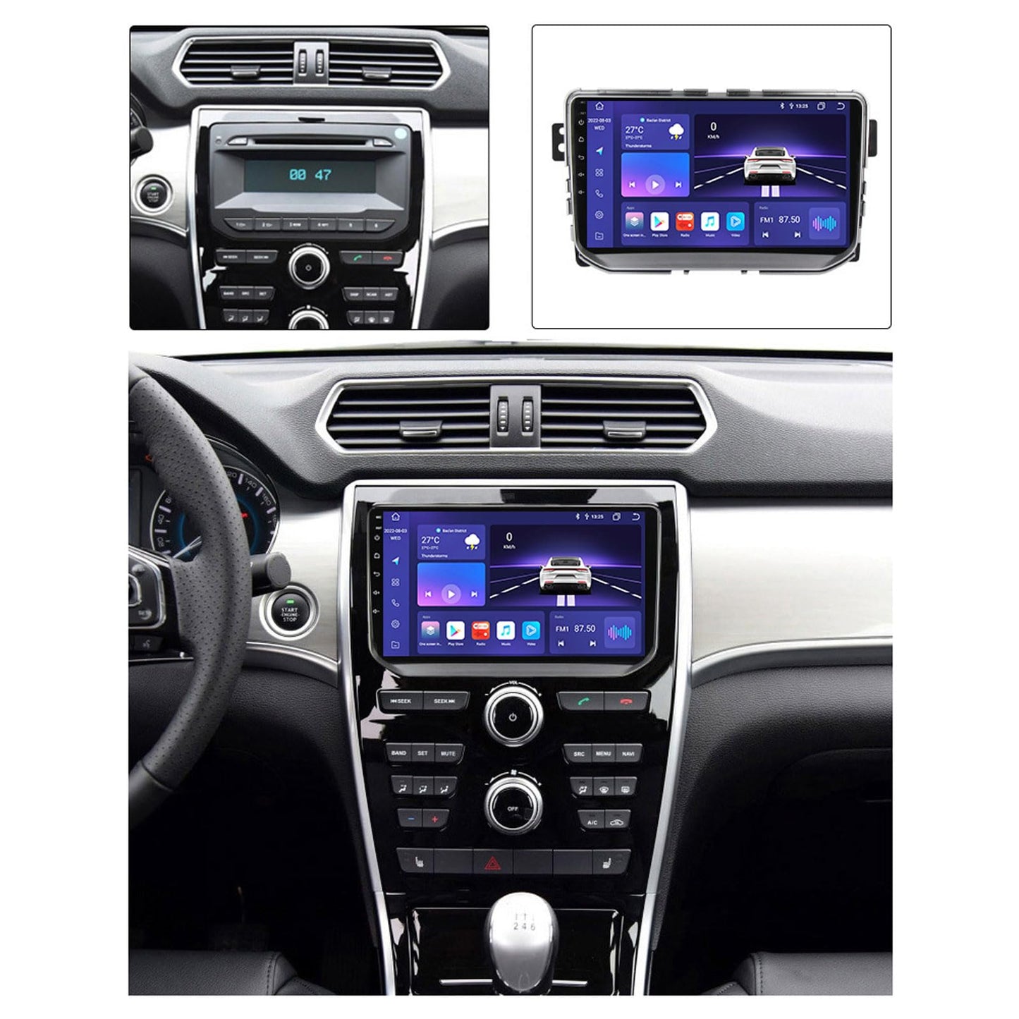 Haval h2 | 9 Pollici - Mascherina Inclusa - Autoradio 2 Din - KIT Completo Per L'installazione INCLUSO - Android Auto + Carplay / Classe B Stereo Touch 2/64gb | Navigatore GPS + Bluetooth + Wifi + USB Per W245 B160 B170 B180 B190 B200