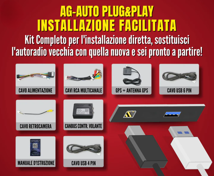 Fiat 500 /9” Pollici - Mascherina Inclusa - Autoradio 2 Din Android Auto + Carplay / Stereo Touch 6/128GB | Navigatore GPS + Bluetooth + Wifi Ventola raffreddamento