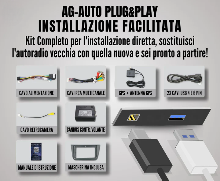 Seat Altea (2004-2015) | 9 Pollici - Mascherina inclusa - Autoradio 2 Din Android auto + Carplay / Stereo Touch 4/64gb | Navigatore GPS + Bluetooth + Wifi