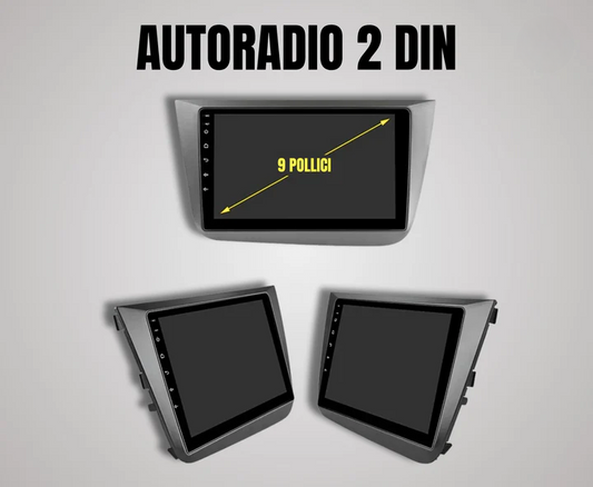 Seat Altea (2004-2015) | 9 Pollici - Mascherina inclusa - Autoradio 2 Din Android auto + Carplay / Stereo Touch 4/64gb | Navigatore GPS + Bluetooth + Wifi