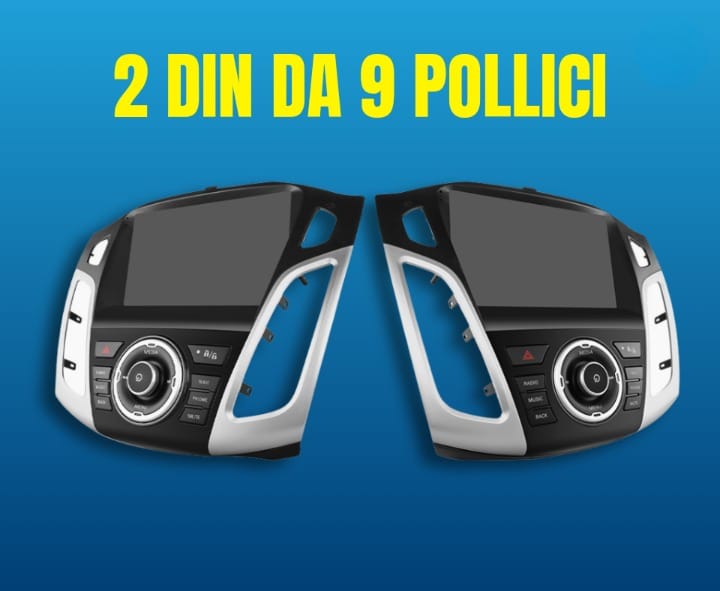 Ford Focus 3 Mk3 (2011/2018) | 9 pollici - MASCHERINA INCLUSA Autoradio 2 Din Android auto + Carplay Stereo Touch | Navigatore GPS + Bluetooth + Wifi 4GB RAM - 64GB Rom