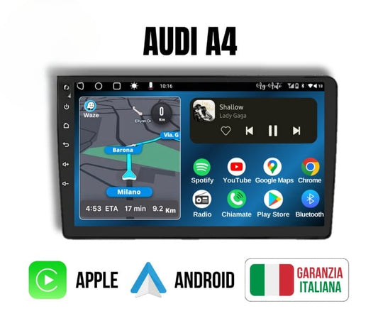 Audi a4/vlb6 (2000/2009) | Autoradio 9'' Android auto + Carplay / Audi 8E 8H b6 b7 Stereo Touch 4/64gb | Navigatore GPS + Bluetooth + Wifi