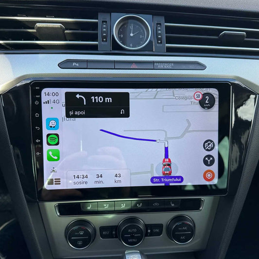 Vw passat b8|10.1Pollici - Mascherina Inclusa - Autoradio 2 Din Android Auto + Carplay / Stereo Touch 8/256GB | Navigatore GPS + Bluetooth + Wifi