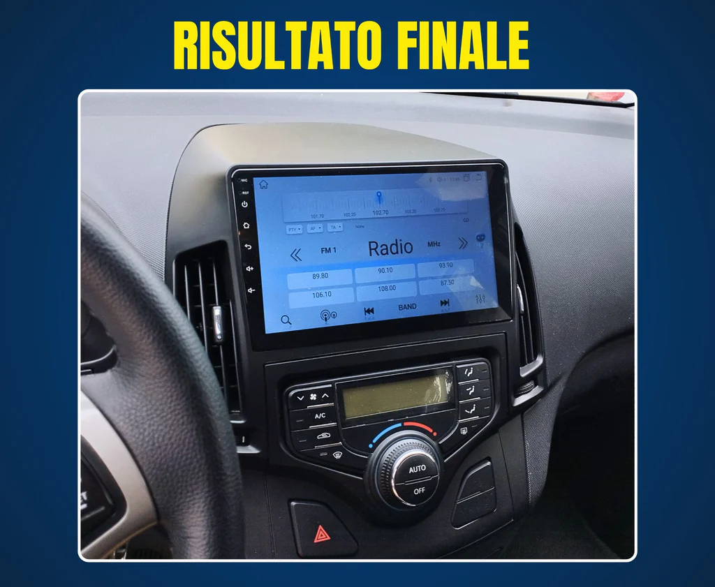 Hyundai I30 (2006/2011) | 9 Pollici - Mascherina Inclusa - Autoradio 2 Din Android Auto + Carplay / Stereo Touch 2/64gb | Navigatore GPS + Bluetooth + Wifi