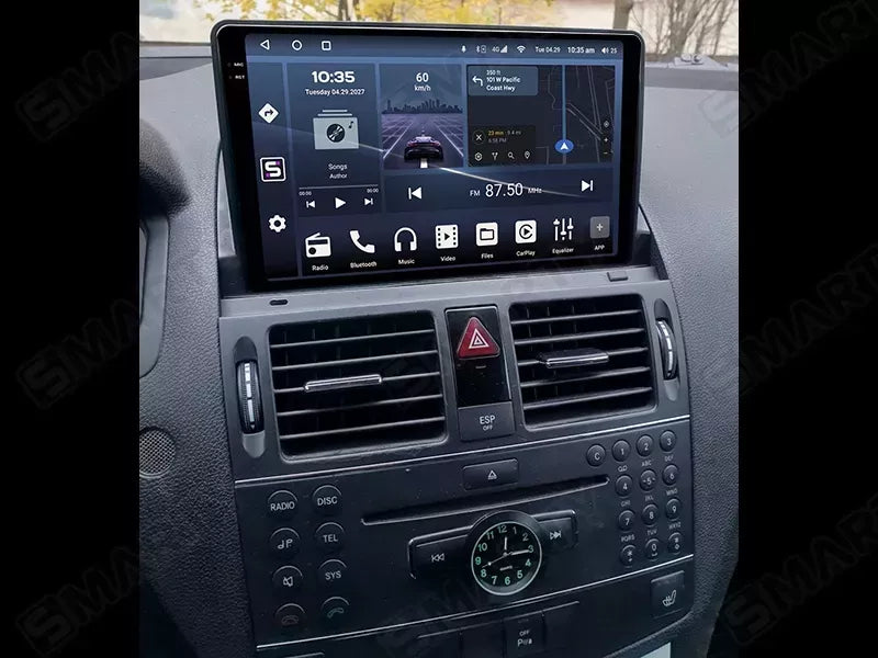Mercedes classe c w204/220 anno 2007 in poi | 9” Pollici - Mascherina Inclusa - Autoradio 2 Din Android Auto + Carplay / Stereo Touch | Navigatore GPS + Bluetooth + Wifi