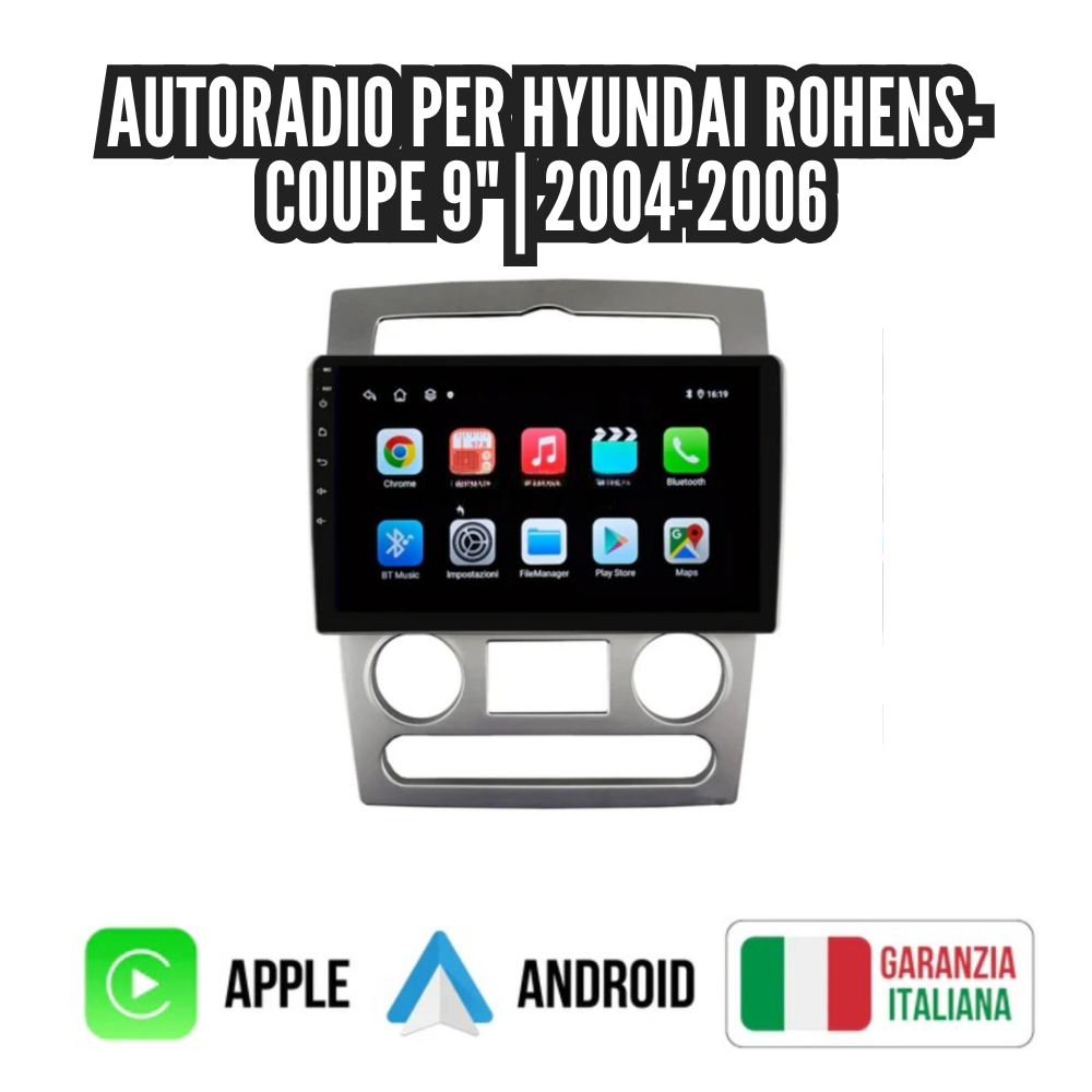 Autoradio   per   Hyundai   Rohens-Coupe   9"   |   2004-2006   |   Android   |   Bluetooth   |   CarPlay   |   Android   Auto   | 4-64GB   Ram