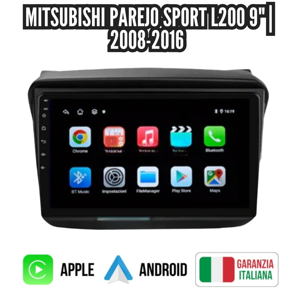 Autoradio per Mitsubishi Parejo Sport L200 9" | 2008-2016 | Android | Bluetooth | CarPlay | Android Auto | 4-64GB Ram