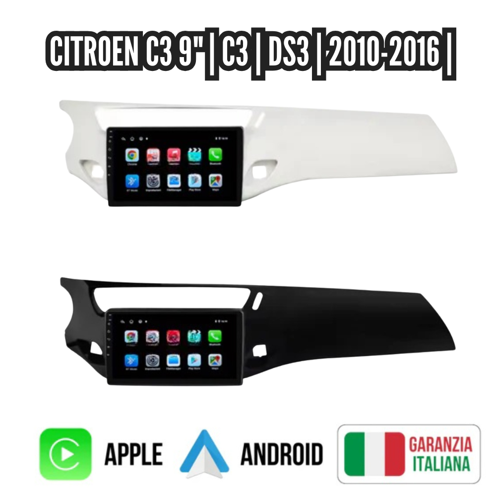 Autoradio   per   Citroen   C3   9"   |   C3   |   DS3   |   2010-2016   |   Android   |   Bluetooth   |   CarPlay   |   Android   Auto   |   4-64GB   Ram