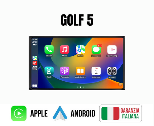 9 Pollici Autoradio 4-64GB Android Touchscreen Car Stereo per VW Golf 5 con Wireless Carplay y Android Auto Schermo WiFi Navigatore GPS Bluetooth Controllo del Volante