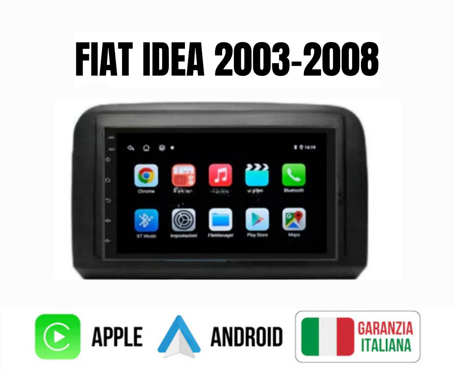 Autoradio per Fiat Idea | Lancia Musa 7" | 2003in poi |Android|Bluetooth| CarPlay Android Aut| 4GB/6GB Ram