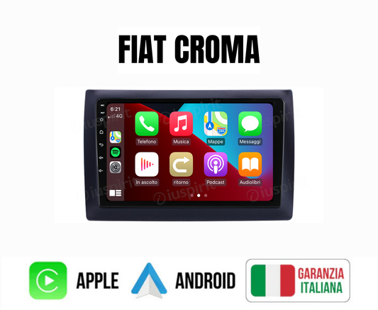 Autoradio fiat croma 9"- 2005-2012 - Android - bluetooth - Carplay - Android auto- 4GB RAM - 64Gb Rom RETROCMAERA in omaggio + canbas per recupero dei comandi al volante