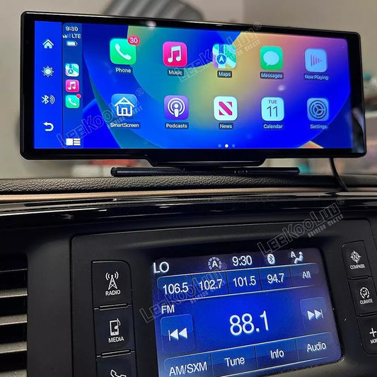 Autoradio portatile 10,26" Apple CarPlay Android Auto touchscreen auto FM Bluetooth+ RETROCMAERA in omaggio