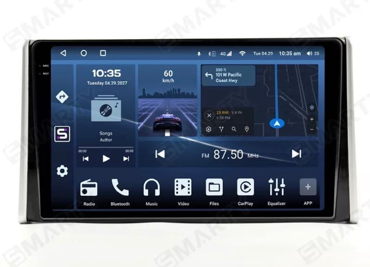 Rav4 XA50 del 2020
 9” pollici 4-64 GB - Mascherina Inclusa Autoradio 2 Din Android auto + Carplay / vw mk7 Stereo Touch | Navigatore GPS + Bluetooth + Wifi+canbas per recupero dei comandi al volante
