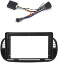 MASCHERINA RADIO DUE DIN 9" PER FIAT 500 DAL 2007 A 2015 + CENTRALINA CAN BUS