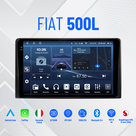500l KIT 9” AUTORADIO  wifi BLUETOOTH, USB, centralina canbas per recupero dei comandi al volante