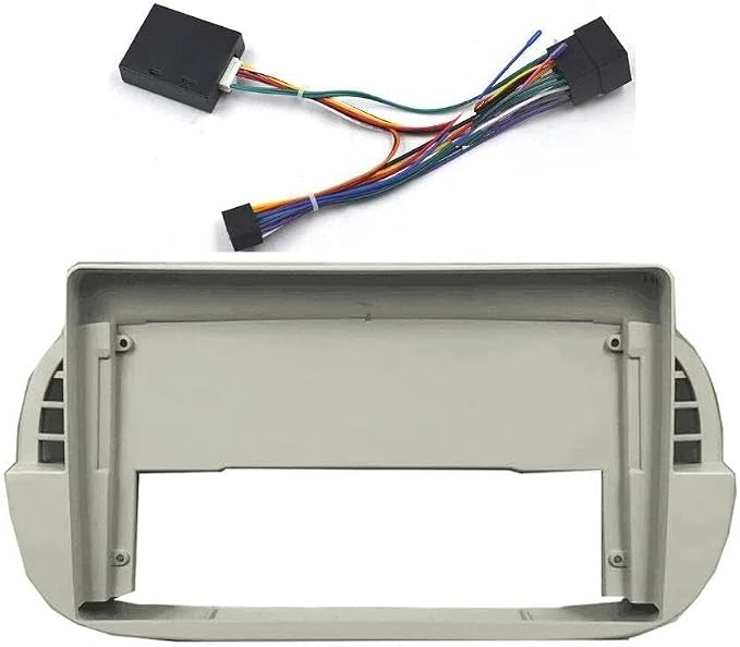 MASCHERINA RADIO DUE DIN 9" PER FIAT 500 DAL 2007 A 2015 + CENTRALINA CAN BUS