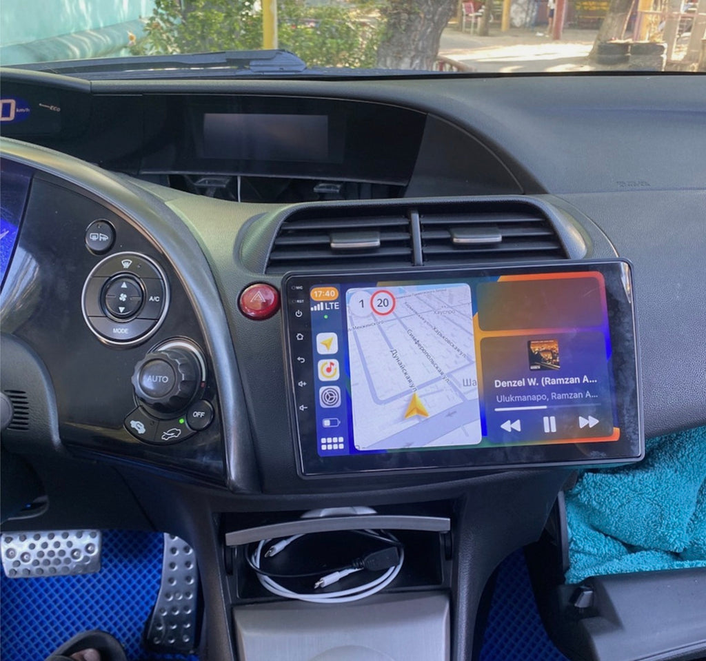 Honda civic VIII serie 2006>   / 9” Pollici - Mascherina Inclusa - Autoradio 2 Din Android Auto + CarPlay / Stereo Touch  | Navigatore GPS + Bluetooth + Wifi