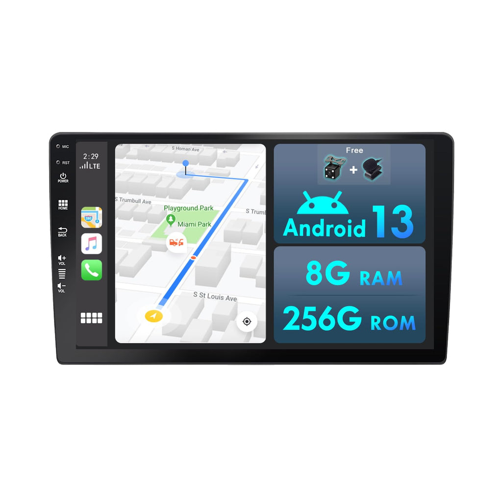 C3  | 9 Pollici -  4-64GB Mascherina inclusa -Autoradio 2 Din Android auto + Carplay / Stereo Touch | Navigatore GPS + Bluetooth + Wifi