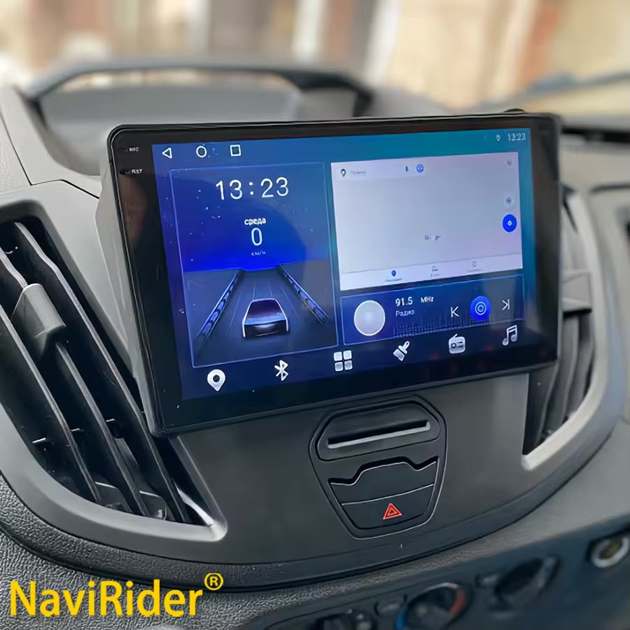 Ford transit / 9” Pollici - Mascherina Inclusa - Autoradio 2 Din Android Auto + CarPlay / Stereo Touch  | Navigatore GPS + Bluetooth + Wifi + DAB+ compreso in quello con la ventola