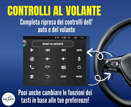 Volkswagen Golf 7 (2013/2017) | 10 pollici 4-64 GB - Mascherina Inclusa Autoradio 2 Din Android auto + Carplay / vw mk7 Stereo Touch | Navigatore GPS + Bluetooth + Wifi+canbas per recupero dei comandi al volante