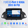 AUTORADIO NAVIGATORE 9" FORD CMAX KUGA DAL 2013 in poi  ANDROID 13  4GB  RAM- 64GB ROM  CARPLAY-ANDROID AUTO