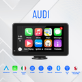 Autoradio portatile 7" Apple CarPlay Android Auto touchscreen auto FM Bluetooth+ RETROCMAERA in omaggio
