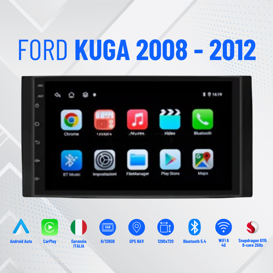Autoradio   per   Ford KUGA/C-MAX   Universale   7"   |   Anni   in   Descrizion |Android| Bluetooth | CarPlay | Android   Auto  4GB/64GB   Ram