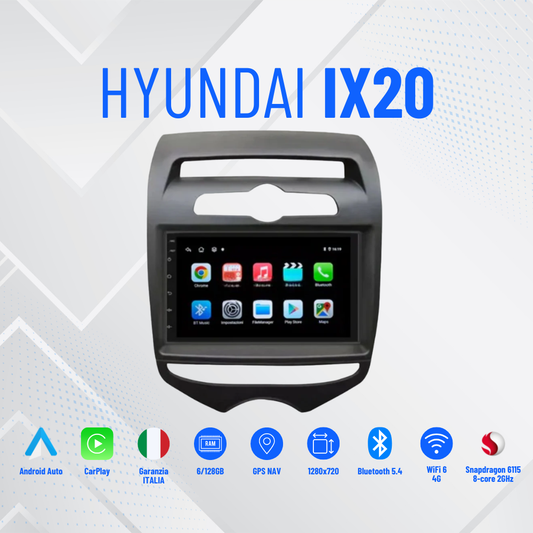 Autoradio per Hyundai   IX20   7"|   Android|Bluetooth |CarPlay |Android   Auto | 4-64GB  Ram